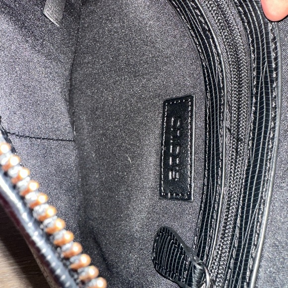 Chico's Two Tone Purse Crossbody Bag Adjustable Solid Black 8H X 11L - Picture 3 of 12